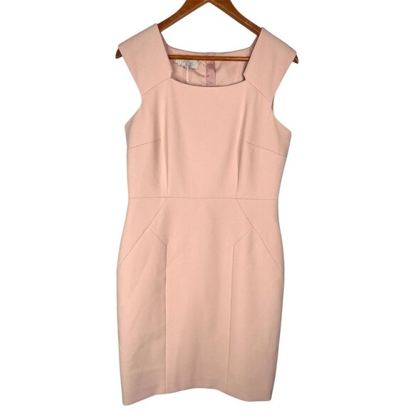 Hobbs Dresses & Skirts - HOBBS LONDON Women's Pale Pink Notch Square Neck Sheath Dress US 8